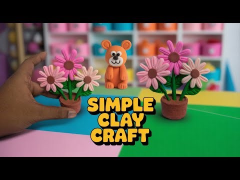 DIY Clay Flowers Step by Step | Beginner-Friendly Clay Flower Craft Tutorial | Handmade Home Decor