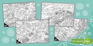 Seas and Oceans Colouring Pages (Ages 5 - 7)