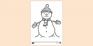Winter Colouring Page for Preschoolers