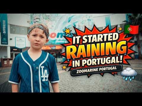 We Got RAINED OUT at Portugal's BIGGEST Marine Park! 🌧️🐬