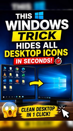 This Windows Trick Hides All Your Desktop Icons in Seconds
