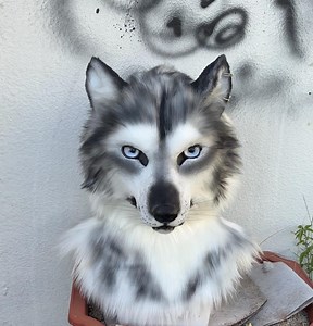 Realistic Fursuit Headpiece Movable Jaw Wolf Head Halloween Costumes Cosplay Wolf Mask Furry Accessories - Etsy