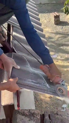 roof tile cutting process #shorts