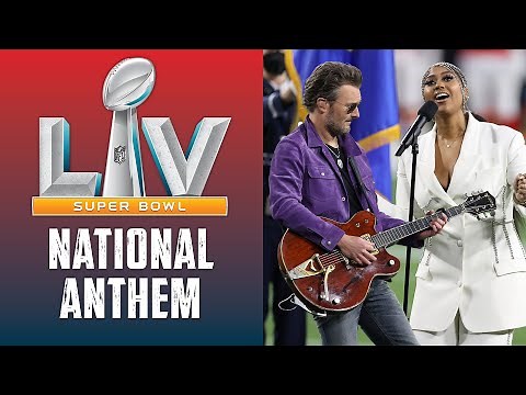 Jazmine Sullivan & Eric Church Sing the National Anthem at Super Bowl LV