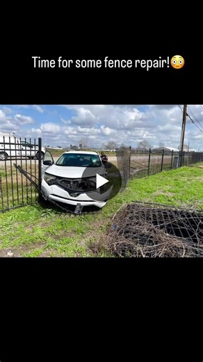 #fence #fencerepair #fenceline #accident #repair | Commercial Fence Co.