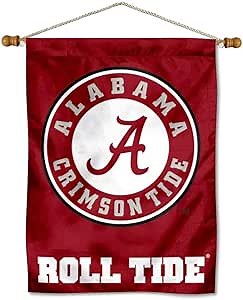College Flags & Banners Co. University of Alabama Outdoor Flag and Wood Banner Pole Set