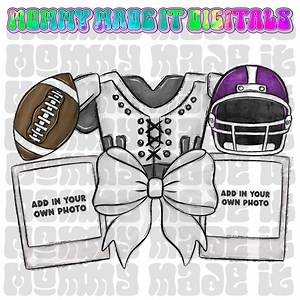 Purple Football Helmet PNG: Sports Photo Frame (digital Design Download) - Etsy