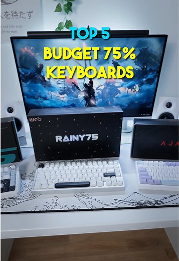 Top 5 budget 75% keyboards (in my opinion) 1. Aula F75 2. Ajazz AK820 Pro 3. Rainy75 4. AL75 Pro 5. Attack Shark X86 #techtok #gamingsetup #gamingkeyboard #aula #ajazz