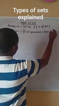 Types of sets explained (with examples) | mathematics for beginners #maths #education #exam