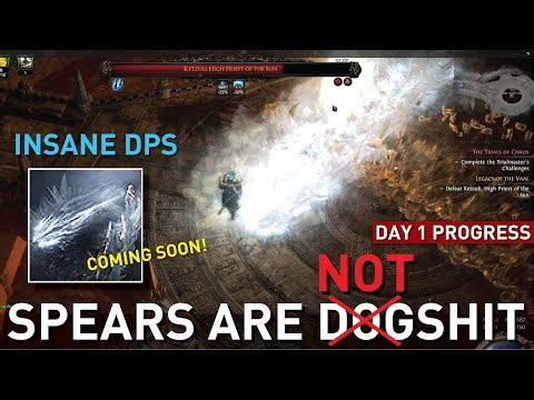 I managed to make this Spear build looks OP! 【Frenzy-Stacking Glacial Lance】-Day 1 Progress | PoE 2