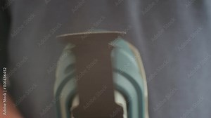 Detailed view of a highprecision cutting multi tool blade, highlighting its sharpness and intricate design