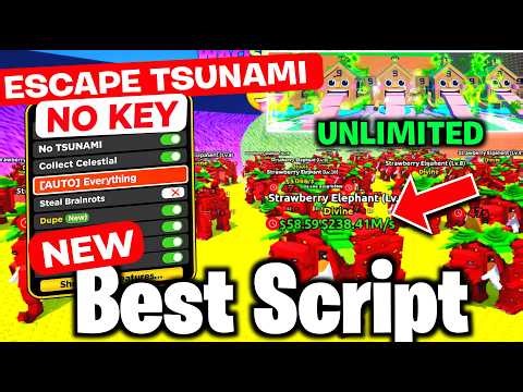 [🔥 NO KEY] Escape Tsunami For Brainrots Script - DUPE | AUTO COLLECT COINS | AUTO EVENT