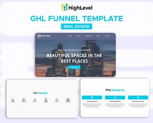 Real Estate Funnel Template - Go High Level Snapshot - Etsy