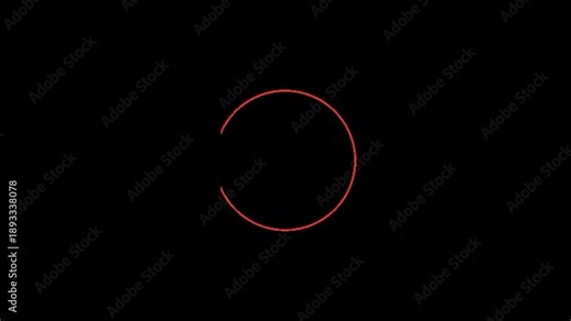 A vibrant red hand-drawn circle being sketched in a continuous motion to highlight or emphasize a focal point