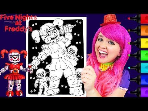 How To Color Five Nights at Freddy's (Circus Baby) | Markers