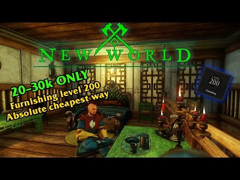 Absolute CHEAPEST way to level Furnishing from 0-200 | New World