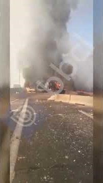 Witness records the exact spot where a gas truck exploded in the RM