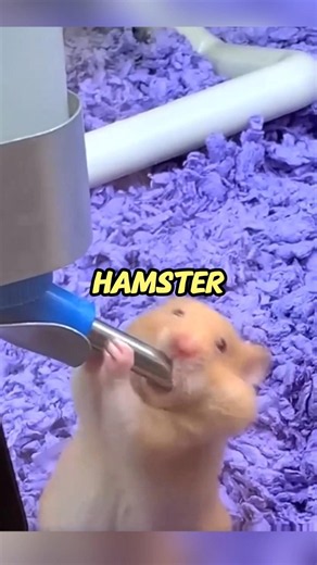 This Hamster Stuffed Too Much Food In His Cheeks 😳 #shorts