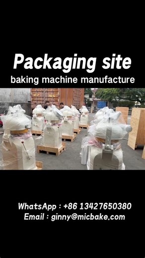 All machines tested before packing.standard Export Packing Process for Baking Machinery.