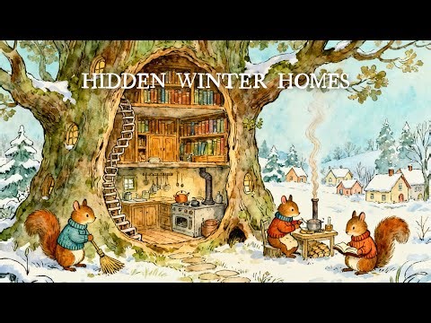 Inside the Quiet Village ❄️ | Cozy Winter Music from Magical Animal Homes