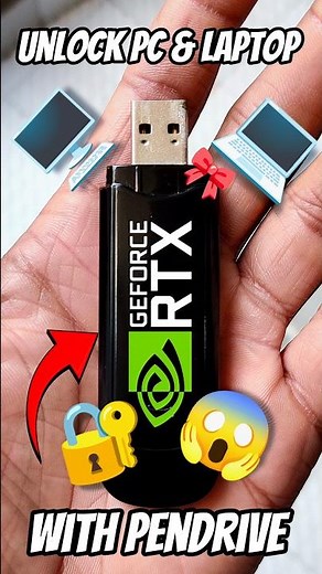 Unlock PC & LAPTOP With PENDRIVE ! 😱🔐 #shorts