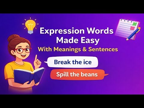 Expression Words Made Easy (With Meanings & Sentences) #betterlearning