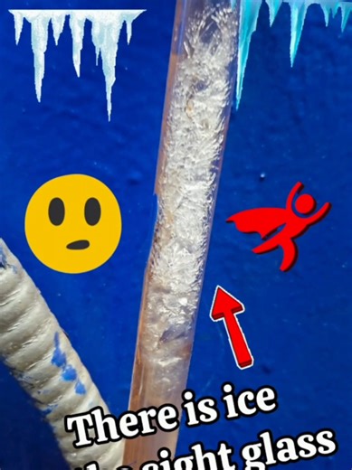 the water in the glass froze and cause a big building no heat! #boiler #mechanic ##nyc