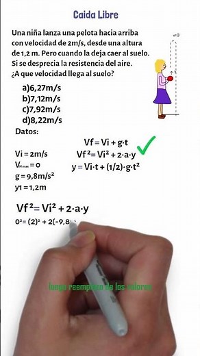 1 MINUTO de Física 🍎 Caída Libre | Movimiento Vertical (MRUV)(MRUA) #profejf #fisica #gravedad #8