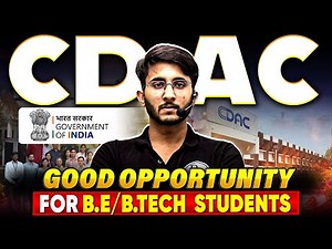 CDAC Opportunities for B.E/B.Tech Students