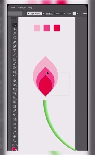 How to Design a Flower Fast in Illustrator 🌸⚡ #vectorflower, #illustratortutorial