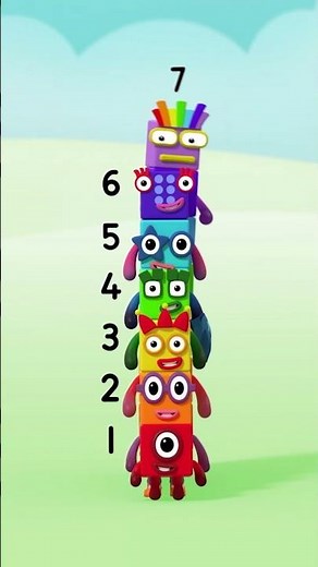 Rainbow with the number seven | Learn the days of the week | Numberblocks in French