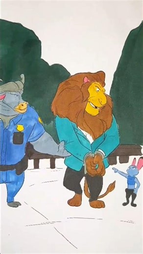 Zootopia Coloring: Mayor Lionheart Arrested!#coloring#art#disney#artist