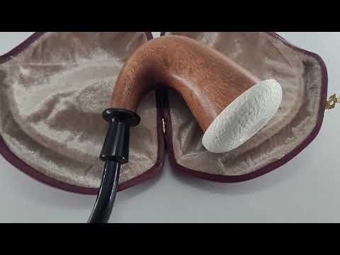 Okoume Calabash Pipe with Meerschaum Bowl #calabashpipe