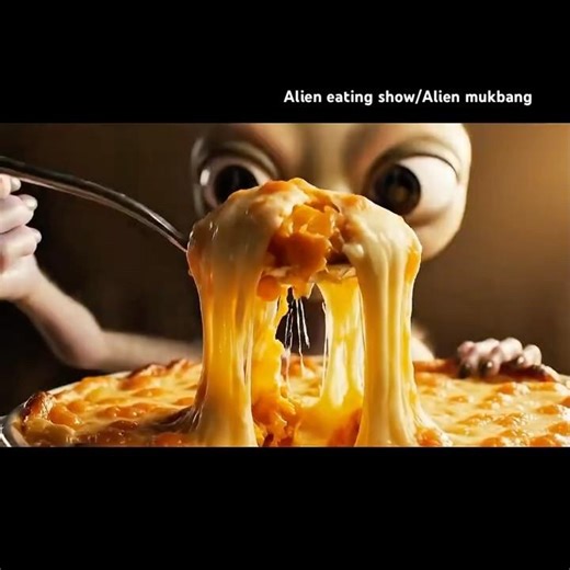 Alien Eats Pumpkin Cheese Gratin👽🎃🫕🧀✨