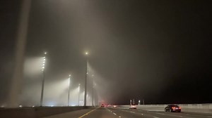1.1K views · 44 reactions | Dense fog shrouds the Bay Bridge’s eastern span in Oakland on Tuesday night. In Wednesday's forecast, meteorologist Gerry Díaz explains how fog and temperatures will be affected across the Bay Area. Visit our website in the morning to read more. : Jessica Christian / The Chronicle | San Francisco Chronicle | Facebook
