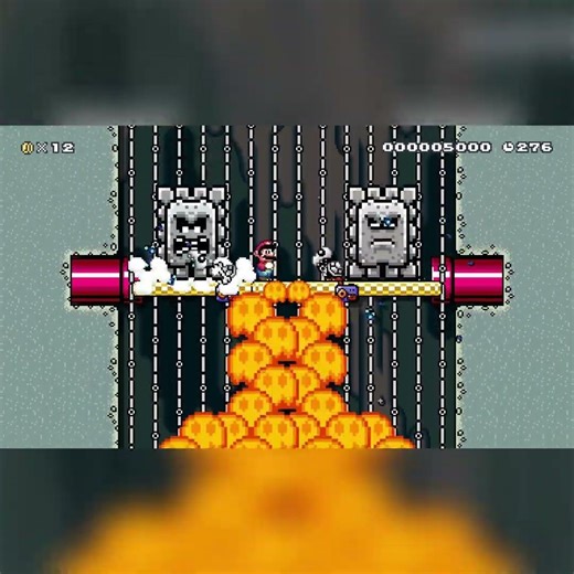 灼熱！溶岩ランナウェイ/Burunig ! Lava Runaway by #_αl^* #shorts 🍄Super Mario Maker 2 | No Commentary #dwg