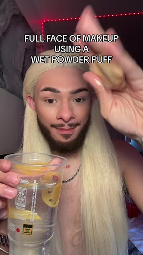 Trying a Wet Powder Puff for a Flawless Full Face of Makeup