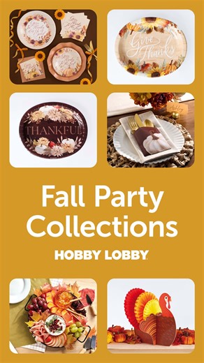 Make every party sweet with 50% Off Fall Party & Decor at Hobby Lobby®! Save on everything you need to host this holiday season in style – including paper plates, photo booth backgrounds, cookie cutters and so much more! Sale subject to change. https://bit.ly/4nsBQg8 | Hobby Lobby