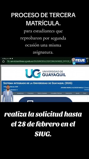 Proceso de Tercera Matrícula para Estudiantes