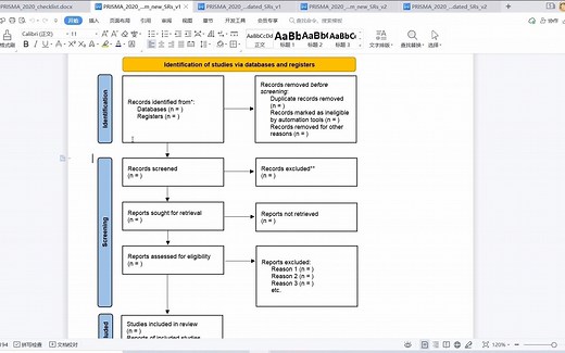 Meta分析流程图及PRISMA官网文件下载