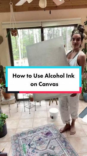 Alcohol Ink Painting Techniques on Canvas