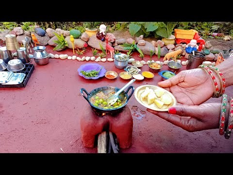 Mini cooking aloo puri recipe| desi Aalu ki sabji puri| aloo puri video| mini food 
