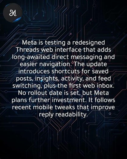 Meta redesigns Threads web interface to add direct messages.