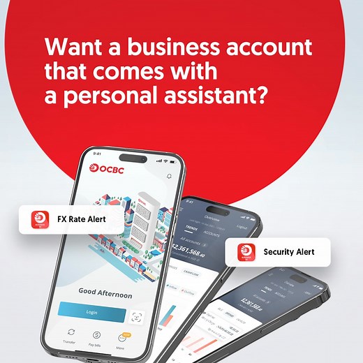 Start your business account and get access to OCBC Velocity – a digital business banking tool that’s like your very own personal assistant. Get help running your business more effectively, from managing payments and collections to cash flow management and beyond. You'll also enjoy low flat fee of S$30 for Outward Telegraphic Transfer, and first 2 months account fee waiver. T&Cs apply. Insured up to S$100K by SDIC. #OCBCxSMEs 🏆 Best SME bank in Asia-Pacific | OCBC