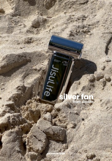 Compact Portable Silver Fan from Jisulife