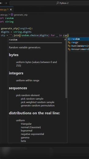 This is python when i decided to create an OTP 🤯🤯 #coding #programming