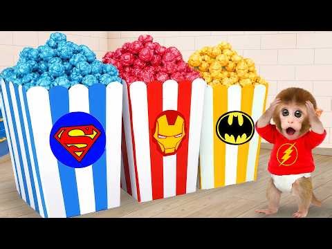 猴子Toto制作五彩缤纷的超级英雄爆米花，并和小鸭子们一起举办彩虹派对！🌈🍿| ToTo 台灣