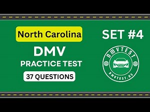 North Carolina DMV Practice Test 2025 | 37 REAL TEST QUESTIONS SET #4 | DMV Driving Test | DMV Test