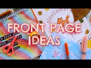 FRONT PAGE DESIGN for SCHOOL PROJECT 💘 COVER PAGE IDEAS FOR ASSIGNMENT or JOURNAL