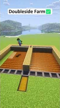 How to make an double sided automatic farm where you can farm in 2 sides #minecraft #farm #redstone